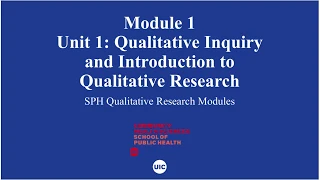 Introduction to Qualitative Inquiry (1.1)
