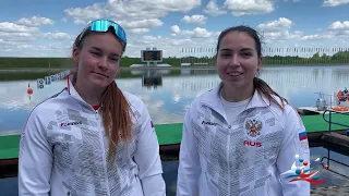 Победительница Алина Ковалева и призер Марина Гуреева в С-1 500м. Кубок Республики Беларусь 2022
