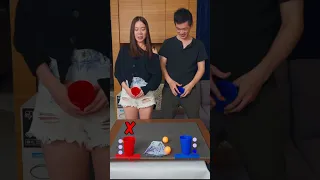 Funny ping pong bounce game!!🟡🤣#shorts