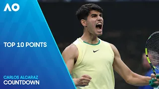 Carlos Alcaraz Top 10 Points | Australian Open 2024