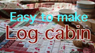 Make Log Cabin Tapestry Easily Using Scrap Cloth # 10