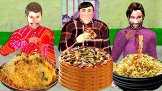 भोजन चुनौती Pizza Biryani Maggie Food Challenge Comedy Hindi Kahaniya Moral Stories New Funny Comedy