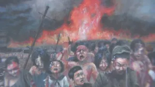 広島の高校生が描いた「原爆の絵」の展示会　岡山県内を巡回中