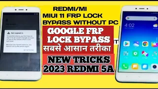 Redmi 5A Frp Bypass | Redmi/Mi All MIUI 11 FRP LOCK Bypass Without pc | Mi 5a Frp bypass