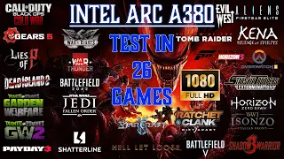 TEST IN 26 GAMES | Intel Arc A380 6GB | 1920x1080 Full HD | 2023