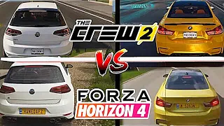 Forza Horizon 4 vs The Crew 2 | Direct Comparison - BMW M4, GOLF 7 GTI, RENO MEGANE RS