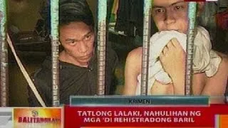 BT: 3 lalaki sa Maynila, nahulihan ng mga di rehistradong baril