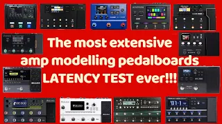 The most extensive amp modeling pedalboards LATENCY TEST ever: FM3 vs Kemper vs Helix vs Boss ...