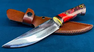 Making a sharp hunting knife from extremely hard stainless metall