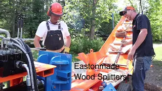 #318 Eastonmade Model 22-28 Wood Splitter. STK24 Wood Conveyor. Review and Specs. Firewood. outdoors