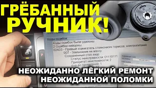 Проблема с электрическим ручным тормозом на VAG пассат б7