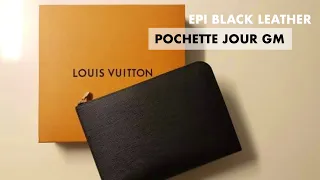 LOUIS VUITTON POCHETTE JOUR GM EPI LEATHER UNBOXING| VALENTINES GIFT SURPRISE | WHAT FITS INSIDE???