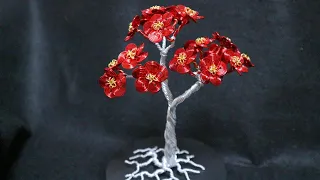 Tutorial Bonsai Sakura Dari Kawat Aluminium | Bonsai handmade|
