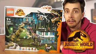 GIGANOTOSAURUS + THERIZINOSAURUS ATTACK!! - Jurassic World Lego Set - Review/Build