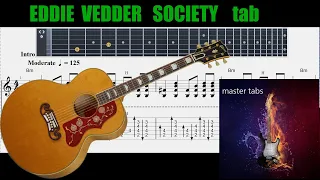 EDDIE  VEDDER  SOCIETY  guitar  TAB #GUITARTAB#EASYSONGS#ROCK#BEGINNERS#