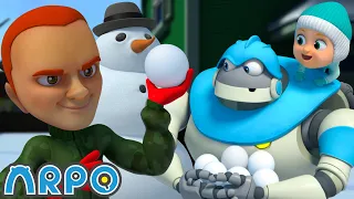 Arpo the Robot | Arpo's Snowball Showdown! | NEW Video | Funny Cartoons for Kids