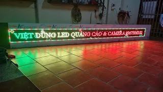 Cách làm biển Led ma trận 3 màu: Hàn khung, gắn module, cắt, soi, ốp Alu hoàn thiện 1 Biển led