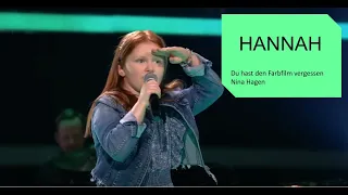 Hannah - Du hast den Farbfilm vergessen (Nina Hagen) The Voice Kids 2023 Short Version