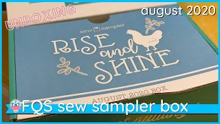 Quilt Subscription Box: Unboxing the August 2020 Sew Sampler Box from Fat Quarter Shop