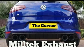 VW MK 7 Golf R DSG Standard Vs Milltek Non Resonated Exhaust - Comparison