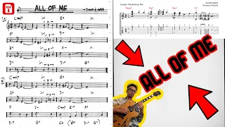 All Of Me 🎸 TAB -Chord Melody-Jazz Standard💥