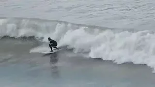 Surfing 2 in Widemouth Bay, near Bude Cornwall England UK