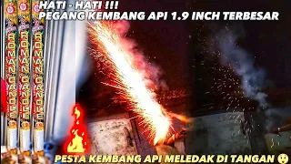 PESTA KEMBANG API BESAR MELEDAK DI TANGAN !! ROMAN CANDLE 1.9 inch 8 Shoot !