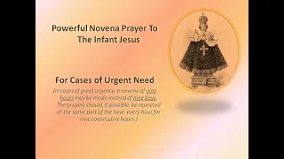 Powerful Novena Prayer To The Infant Jesus - For Cases of Urgent Need