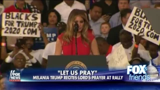 Melania Trump attacked for reciting 'The Lord's Prayer'