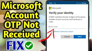 HOW TO FIX Microsoft Account OTP Not Received Verification Code Problem