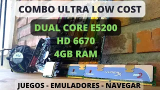 ✅DUAL CORE E5200 - HD 6670 - 4GB RAM - COMBO ULTRA LOW COST - SIRVE PARA JUGAR , EMULAR Y NAVEGAR ?