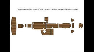 2010-2014 Yamaha 240&242 Lounger Swim Platform Cockpit Boat EVA Teak Floor Pad