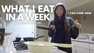 留學生獨自生活一週都吃什麼？| WHAT I EAT IN A WEEK as a sophomore at USC | usc vlog 14 | MichelleLee