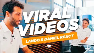 Lando Norris and Daniel Ricciardo react to classic viral videos