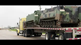 Indiana National Guard soldiers prepare M113s for Ukrainian defense