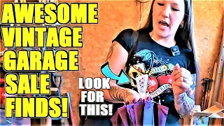 Ep493:  VINTAGE GARGE SALE SHOP WITH ME!!  😁😁  Thrift shopping for vintage treasure!