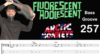 FLUORESCENT ADOLESCENT (Arctic Monkeys) How to Play Bass Groove Cover with Score & Tab Lesson