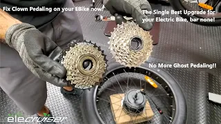 No More EBike Clown Pedaling. Elecruiser's freewheel upgrade. Best e-bike upgrade. Like a new ebike.