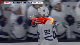 Cody Ceci 1st goal of the season! 10/04/2019 (Toronto Maple Leafs at Columbus Blue Jackets)