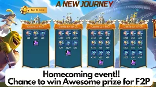Lords mobile - Homecoming event | invite returning player and win prizes