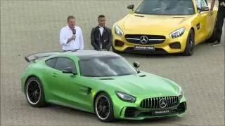 Lewis Hamilton drives the new Mercedes-AMG GT R - World premiere at Brooklands