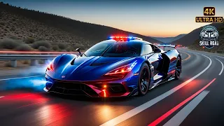 Futuristic Police Hypercars: AI-Crafted 4K Clip