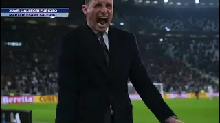 HIlarious Allegri reacting 𝖺𝖿𝗍𝖾𝗋 Di Maria missed a chance vs. Lazio #allegri