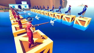 TOURNAMENT FROM WOODEN BOXES FLOATING IN THE SEA | Totally Accurate Battle Simulator TABS