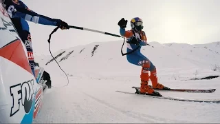 GoPro View: Get pulled behind a Snowmobile at 90 MPH | Arctic Man