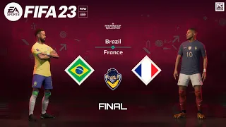 FIFA 23 | Brasil vs. France | FIFA World Cup Final 2022 Qatar | Neymar vs Mbappe - Gameplay PC