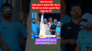 India Declare their Innings 🇮🇳🇮🇳🇮🇳🇮🇳 #shorts #indiavswestindies #rohitsharma