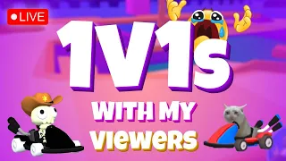1v1ing my viewers in chat again | Smash Karts
