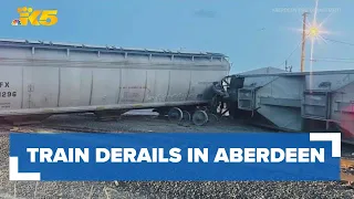 No injuries after train derailment in Aberdeen blocks roadway