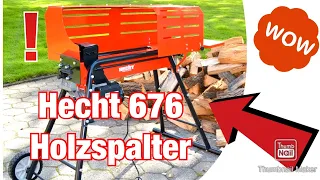 Holzspalter Brennholzspalter Spalter Kaminholzspalter liegend Elektro Hecht 676